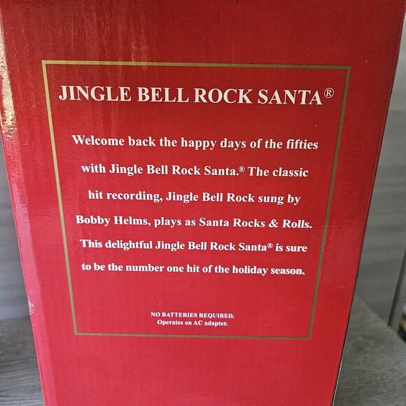 Jingle Bell Rock Santa Claus Animated Dancing Singing W Box Holiday Christmas - Picture 3 of 16